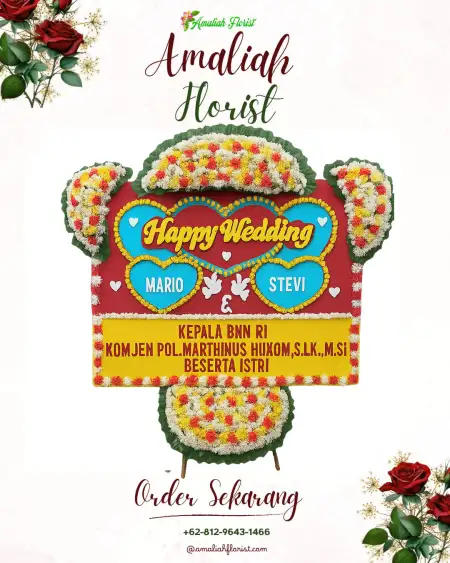 Papan Bunga Pernikahan Bangga