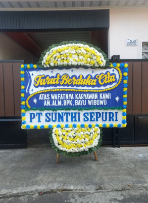 Papan Bunga Duka di Bangga